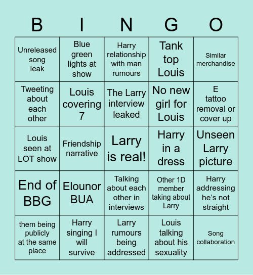 Larry Bingo 2023 Bingo Card