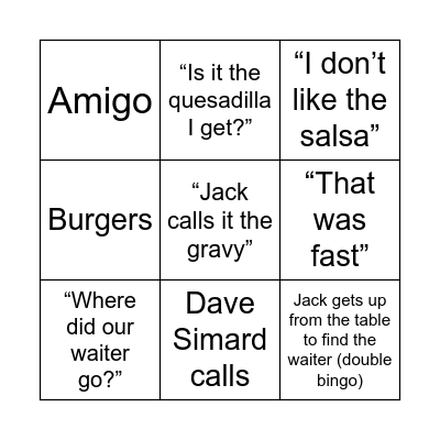 IXTAPA BINGO Card