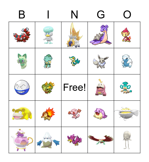 2023 shiny bingo Card