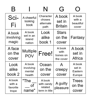 2023 Reading Bingo Card