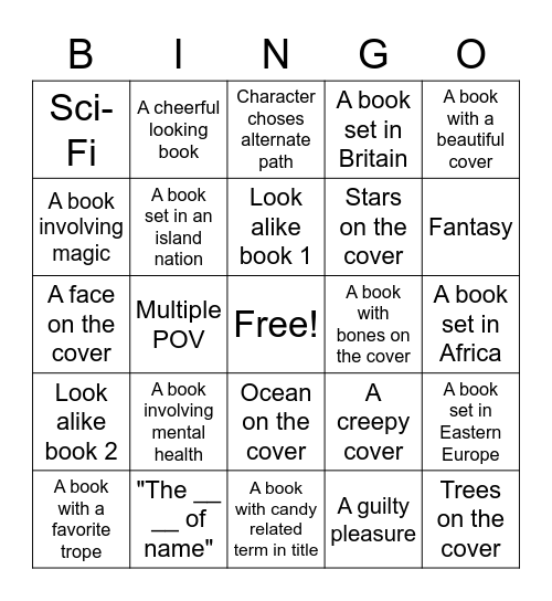 2023 Reading Bingo Card