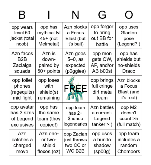GBL Bingo: ML Edition (feat. Azn) Bingo Card