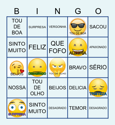 BINGO DAS EMOÇÕES Bingo Card