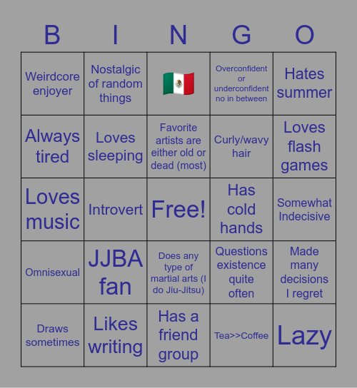 How similar are you to Multi Bingo Card