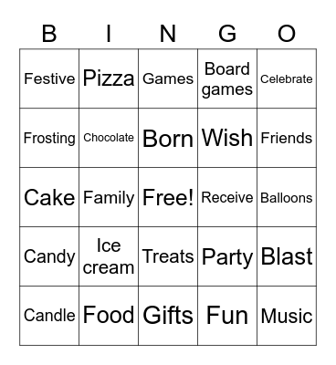 Happy Birthday Bingo Card
