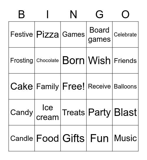 Happy Birthday Bingo Card