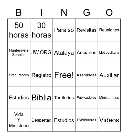 Cena de Precursores Bingo Card