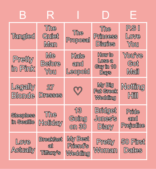 Miki's Rom-Com Bingo v2 Bingo Card