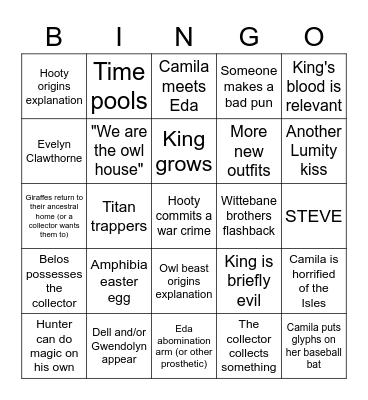 For The Future Bingo Card