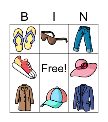 animal word Bingo Card