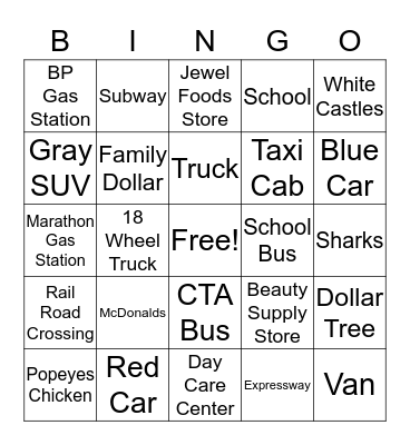 Lynx Bingo Card