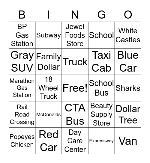 Lynx Bingo Card