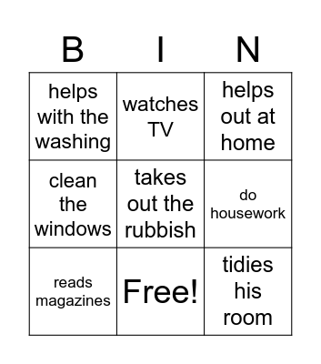 It’s my life! Bingo Card