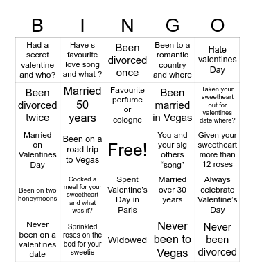 ❤️ Valentines Party ❤️ Bingo Card