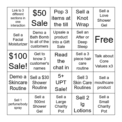 Bingo Bango! Bingo Card