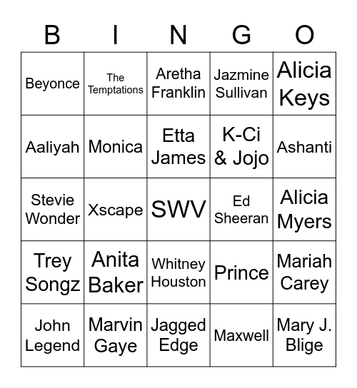 Bridal Bingo Card