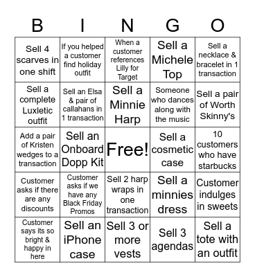 Lilly's Lucky BINGO!!! Bingo Card