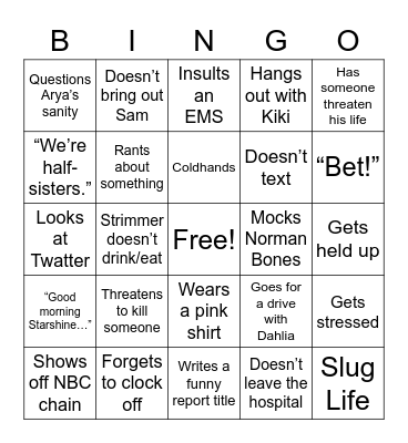 Jeffy Coldiron Bingo Card