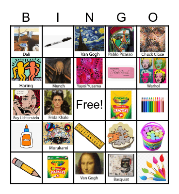 ART Bingo! Bingo Card