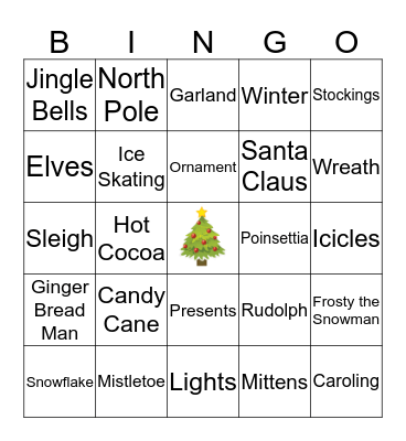 December Calls/Submittals Bingo Card