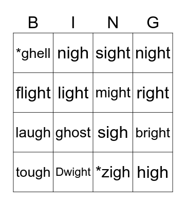 Bingo Card