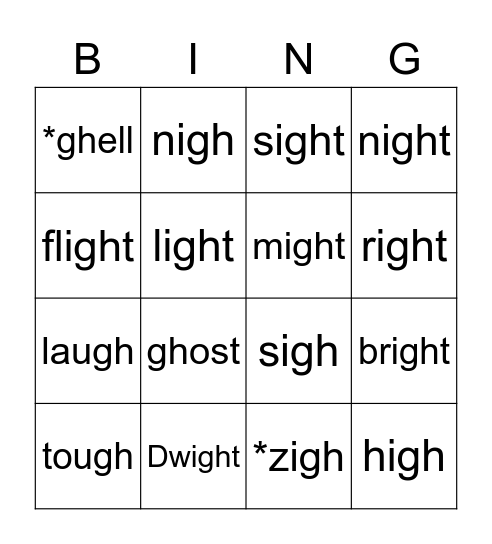 Bingo Card