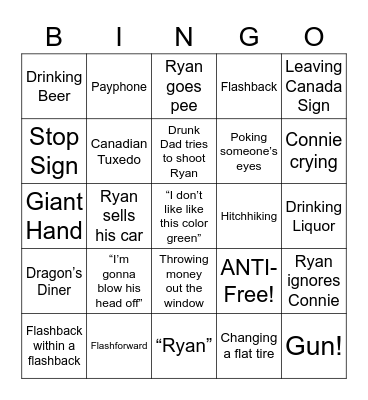 Ryan's Babe - Round 1 Bingo Card