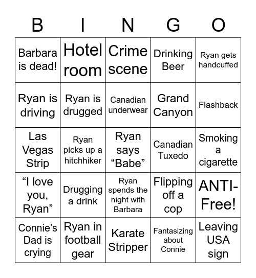 Ryan's Babe - Round 3 Bingo Card