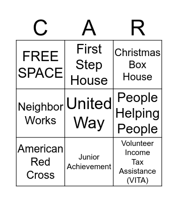 DAY OF CARING GAME CARD Bingo Card