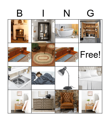 House and Furnitures Bingo Card