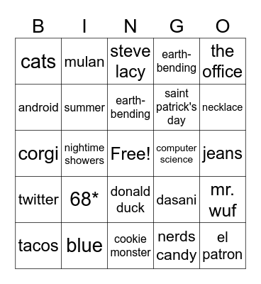 the baffin bingo baby! Bingo Card