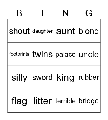 Friends 1 Bingo Card