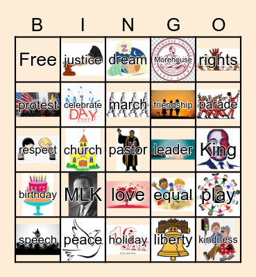 Martin Luther King Jr. Bingo Card