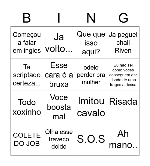 Bingo do Marcoslol22/Dave Bingo Card