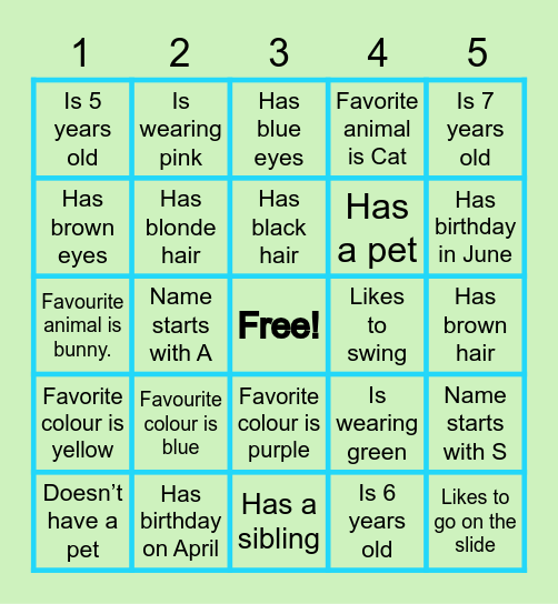 Easter camp 2023 bingo! Bingo Card