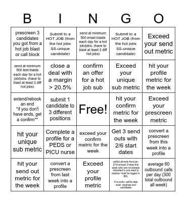 BINGO Card