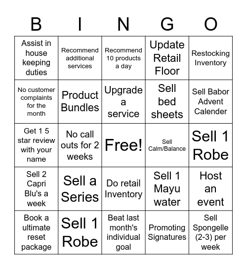 WOODHOUSE CONCIERGE Bingo Card