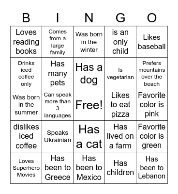 Find the Staff Member Who Bingo Card