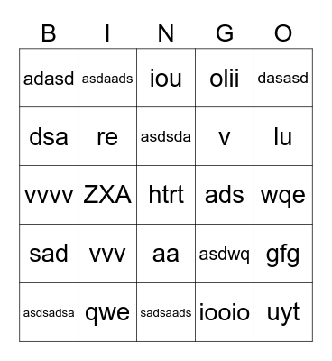 test lol Bingo Card