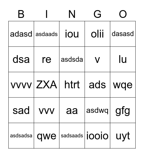 test lol Bingo Card