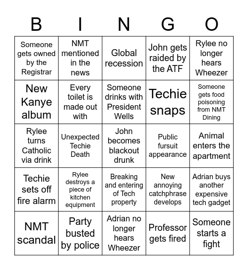 Techie Bingo Card