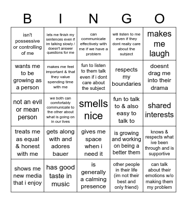 green flag bingo Card