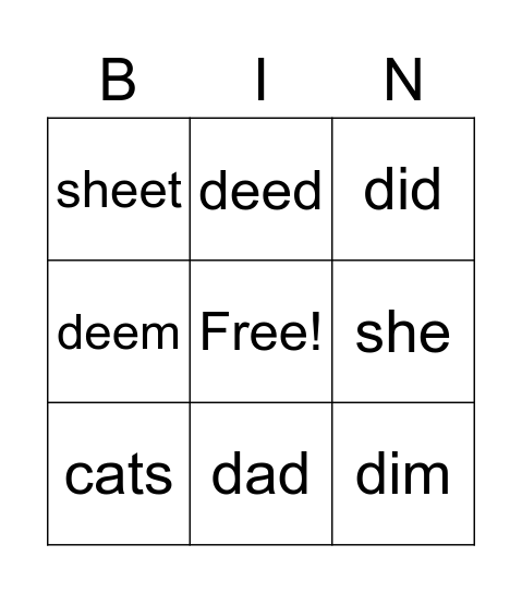 Bingo Card