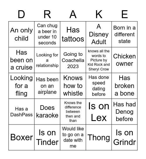 Single's Awareness Day Bingo Card