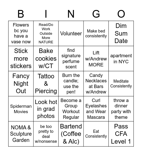 2023 Bingo Card