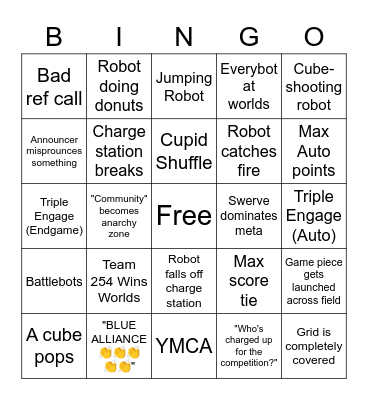 FRC 2023 Bingo Card