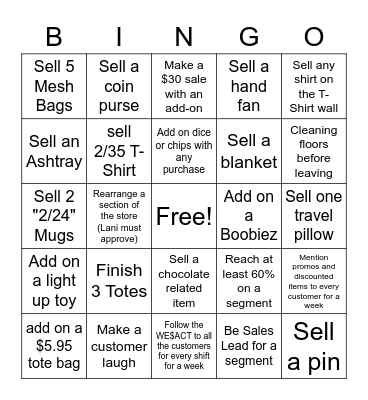 WTLV STORE 67 BINGO Card