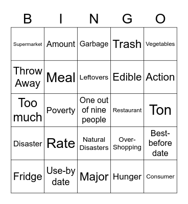 Lesson 9 Vocabulary Bingo Card