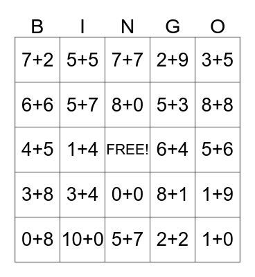 Turn Around Facts Bingo Card
