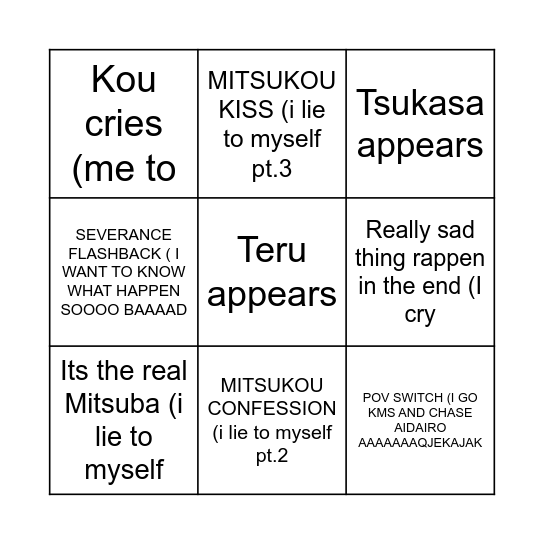 CHAPTER 98 BINGO Card